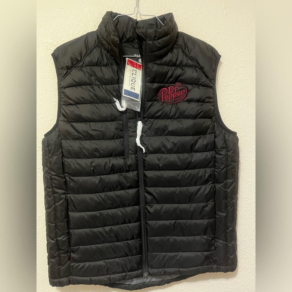 Dr Pepper Black Puffer Vest